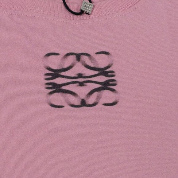 Loewe Blurred Anagram Cotton Cropped T-shirt In Pink RARE SZ L - Picture 8 of 15